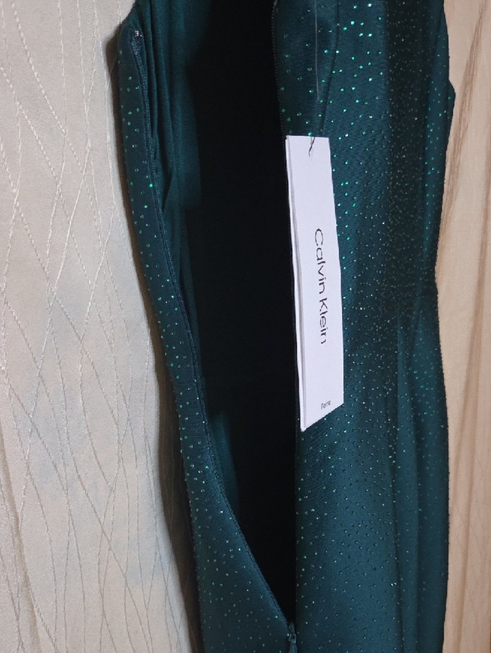 Calvin Klein Dark Green Sleeveless Midi Sheath Dress - Picture 4 of 11